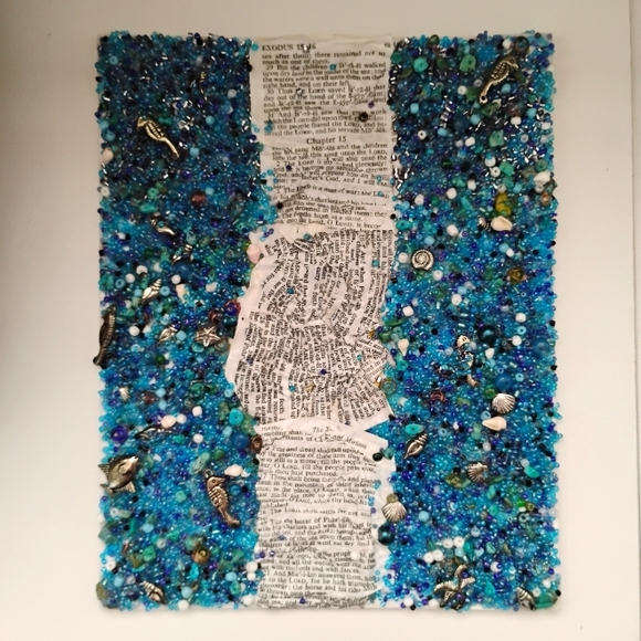 Other - "Ocean Path" mixed media collage art. 🌊